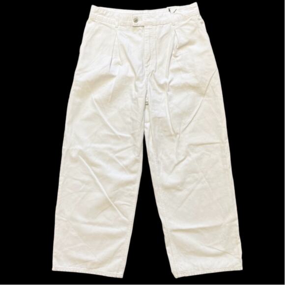 NWT ZARA Wide Leg Pleat Front Baggy Jeans  Rhinestone button  High rise SZ 10 - Picture 11 of 11